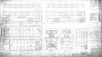 london bus drawings