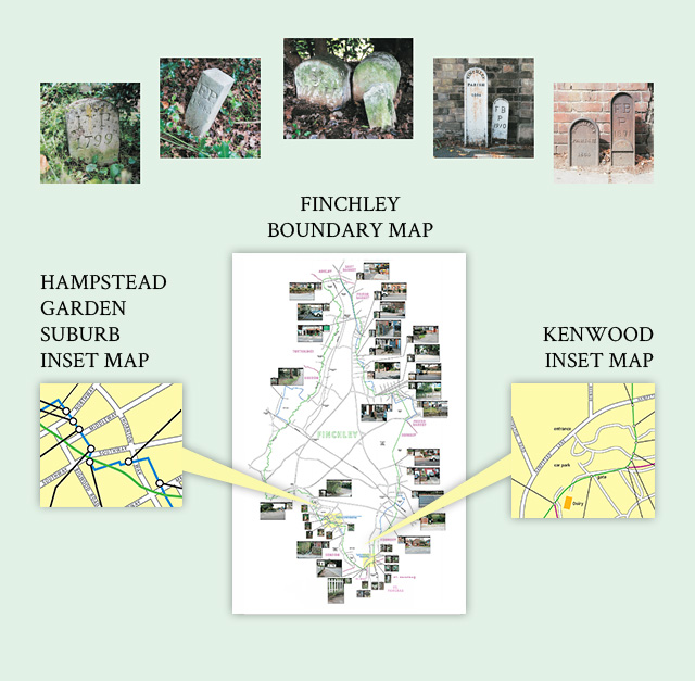 Finchley, Hampstead Garden Suburb and Kenwood Maps